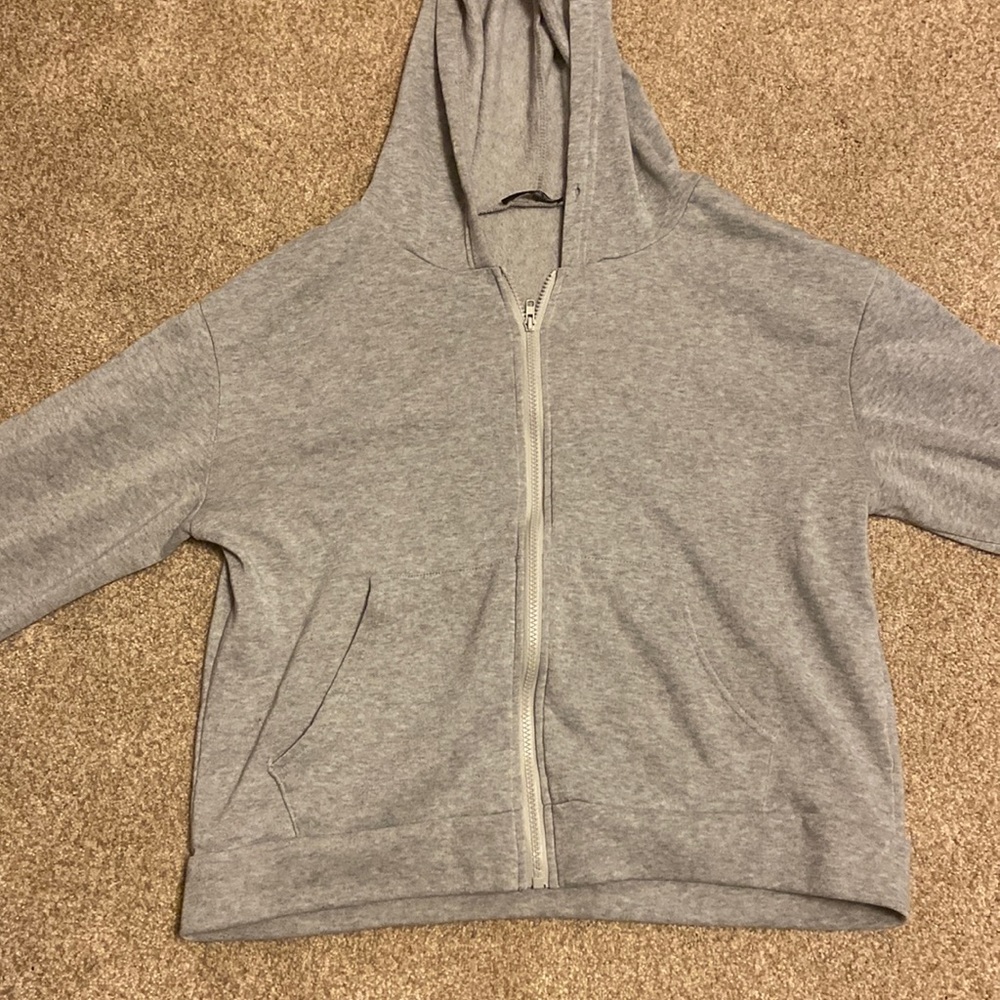 Shien Grey Zip Up Hoodie